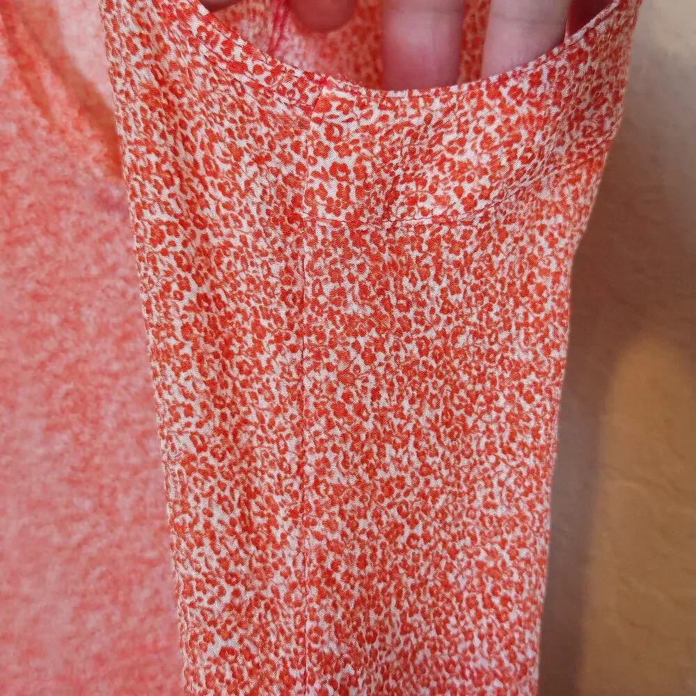 Tory Burch Silk Floral Jasmine Sleeveless Shell Top Blouse Poppy Red Women's 0‎